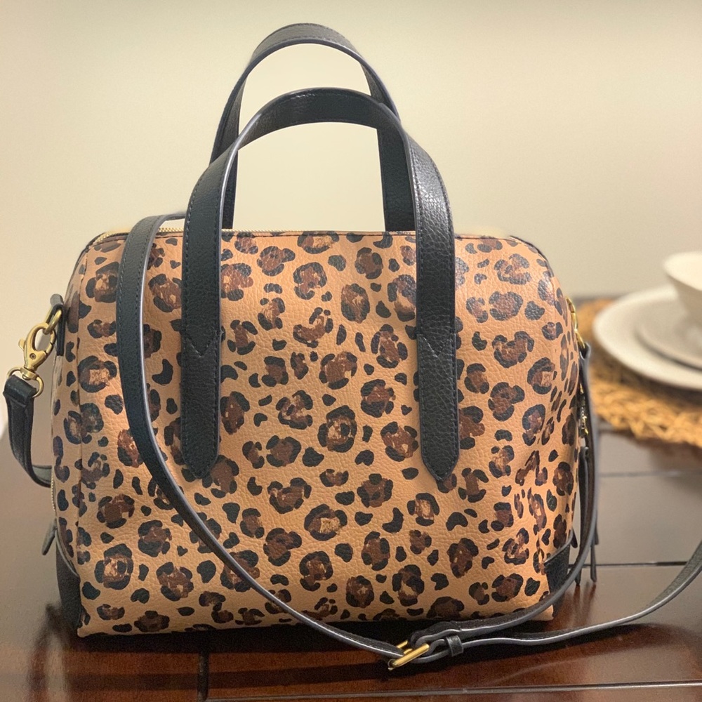 Fossil Sydney Satchel - Cheetah Print Crossbody